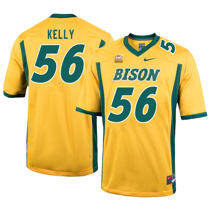 Men #56 Justice Kelly North Dakota State Bison College Football Jerseys Sale-Yellow